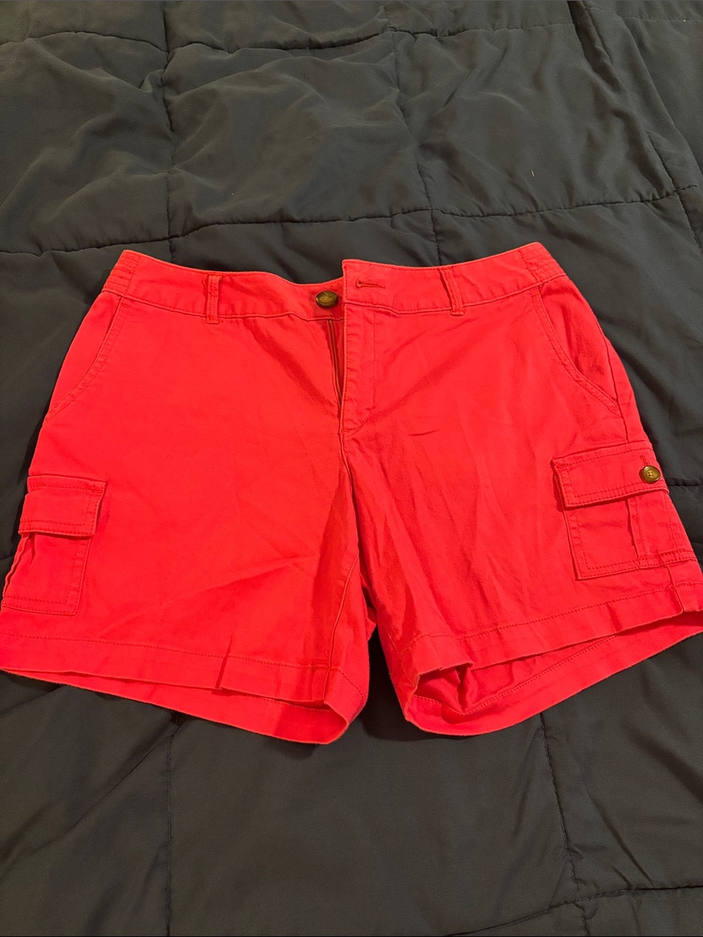 Dockers Bright Magenta Cargo Shorts with Side Flap Pockets